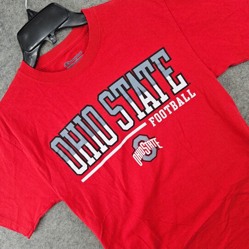 Champion Ohio State Football T-Shirt Youth Red Size S Short Sleeve Graphic Tee